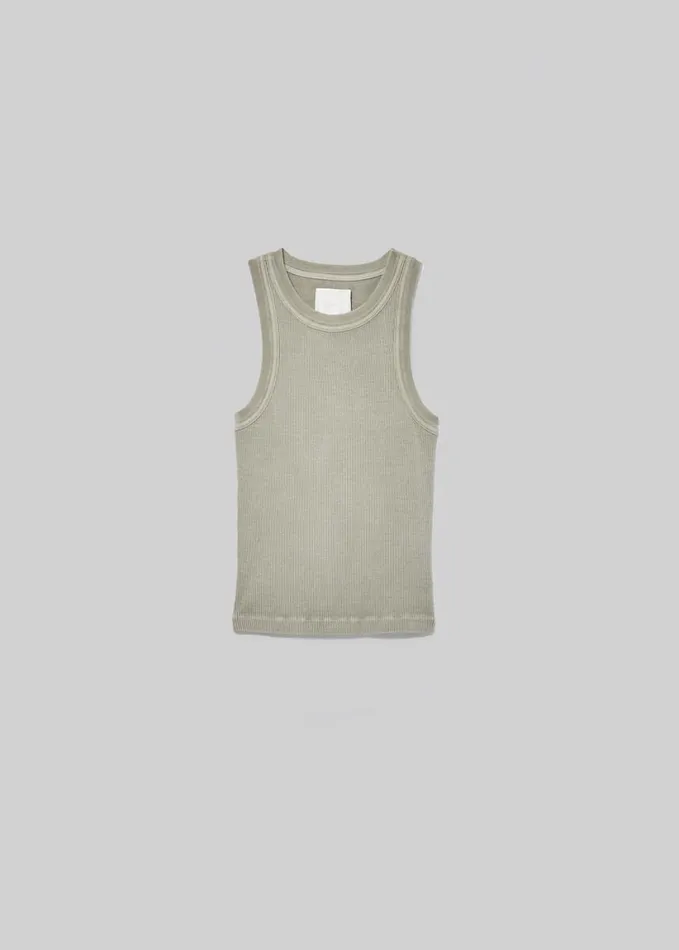 Citizens Of Humanity Isabel Rib Tank Spring Moss Women Tops
