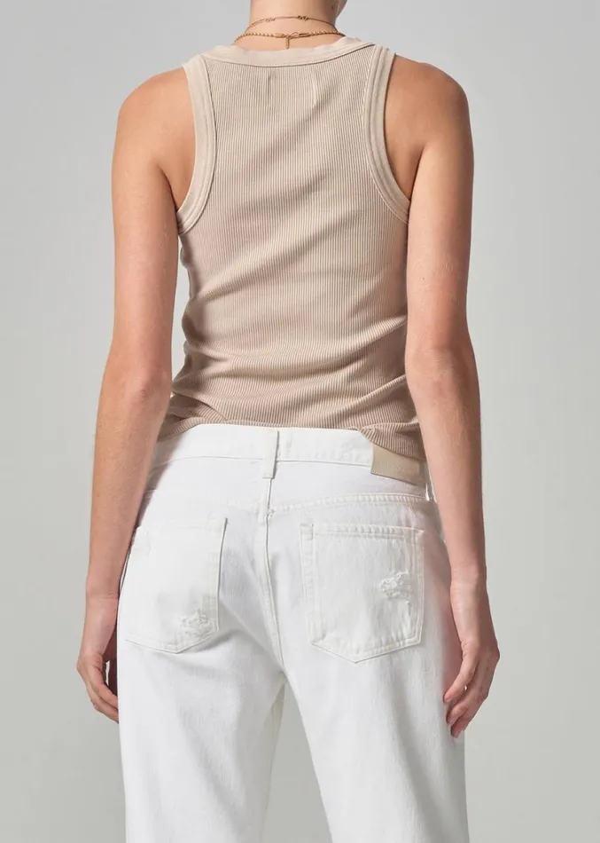 Citizens Of Humanity Isabel Rib Tank Taos Sand Women Tops