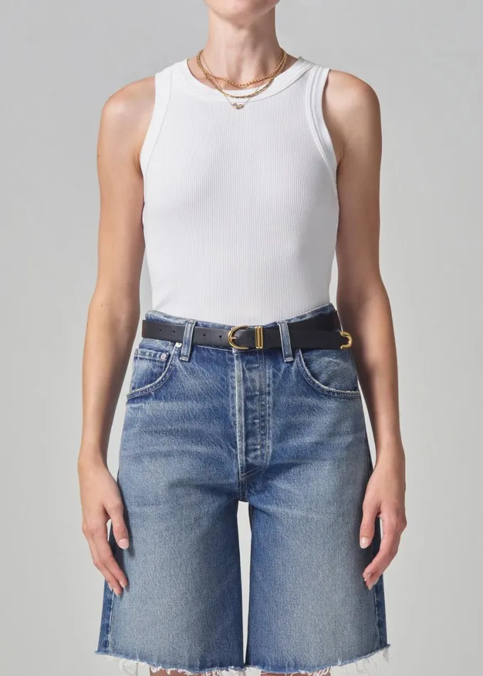 Citizens Of Humanity Isabel Rib Tank White Women Tops