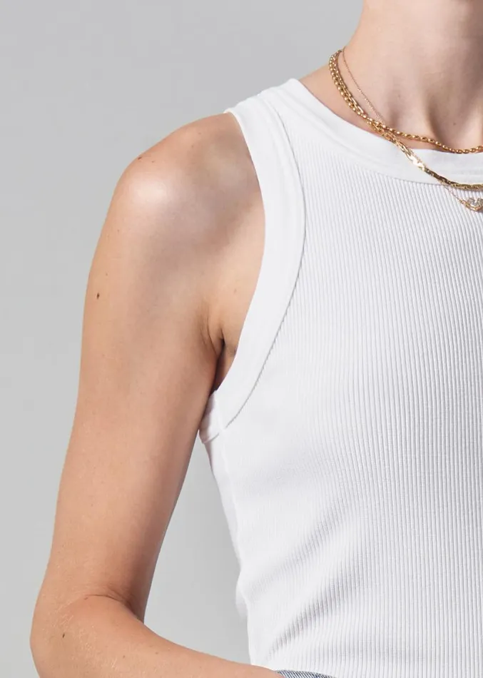 Citizens Of Humanity Isabel Rib Tank White Women Tops