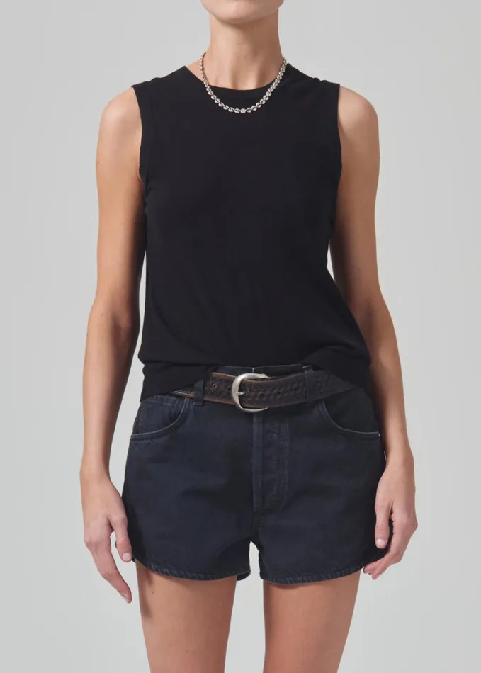 Citizens Of Humanity Jessie Modern Muscle Tee Black Women Tops