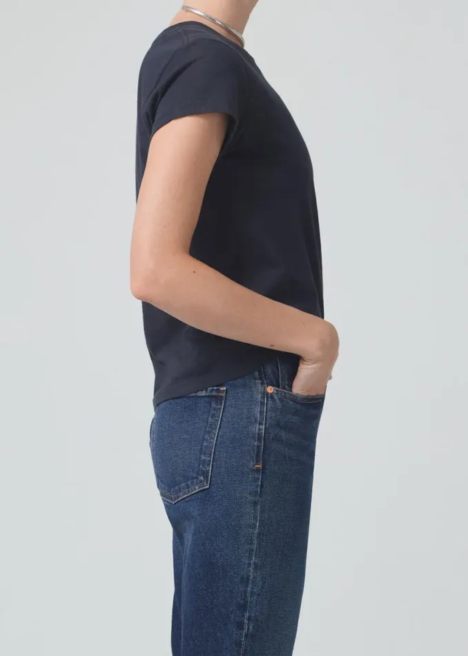 Citizens Of Humanity Juliette Slim TShirt Washed Black Women Tops