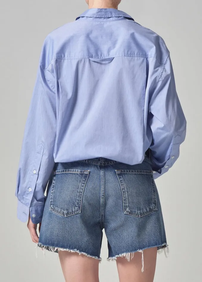 Citizens Of Humanity Kayla Shirt Blue End On End Women Tops