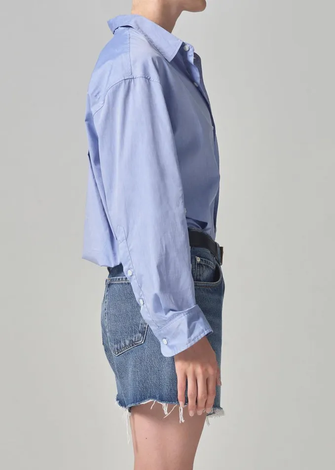 Citizens Of Humanity Kayla Shirt Blue End On End Women Tops