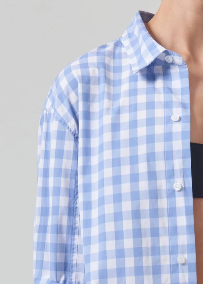Citizens Of Humanity Kayla Shirt Bluesky Gingham Women Tops