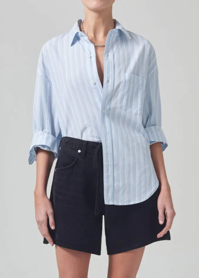 Citizens Of Humanity Kayla Shirt Marino Stripe Women Tops