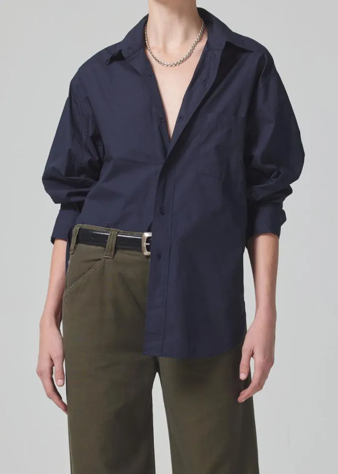 Citizens Of Humanity Kayla Shirt Navy Women Tops