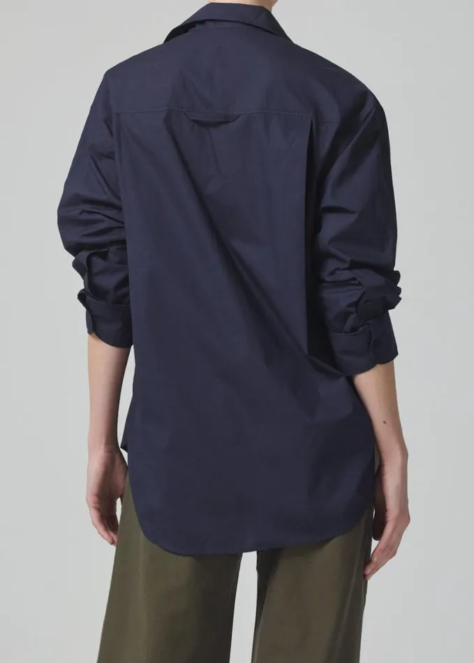 Citizens Of Humanity Kayla Shirt Navy Women Tops