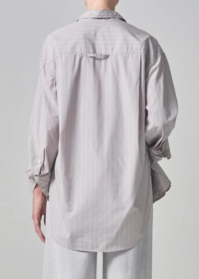 Citizens Of Humanity Kayla Shirt Tailor Grey Stripe Women Tops