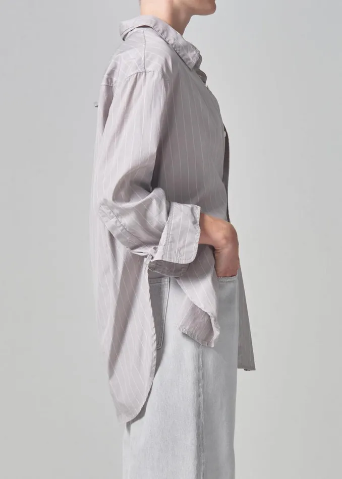Citizens Of Humanity Kayla Shirt Tailor Grey Stripe Women Tops