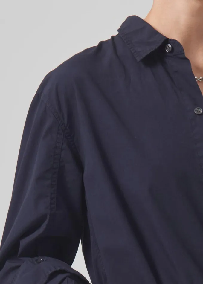 Citizens Of Humanity Kayla Shrunken Shirt Navy Women Tops