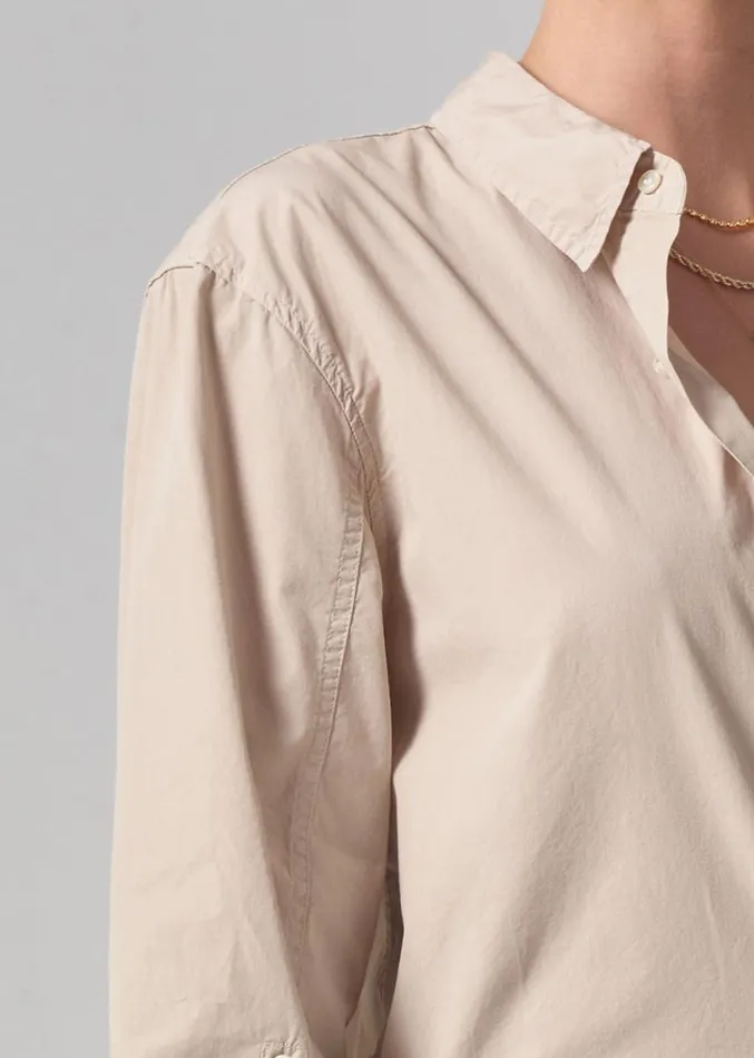 Citizens Of Humanity Kayla Shrunken Shirt Taos Sand Women Tops