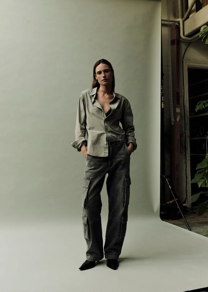 Citizens Of Humanity Kayla Shrunken Shirt Taupe Women Tops