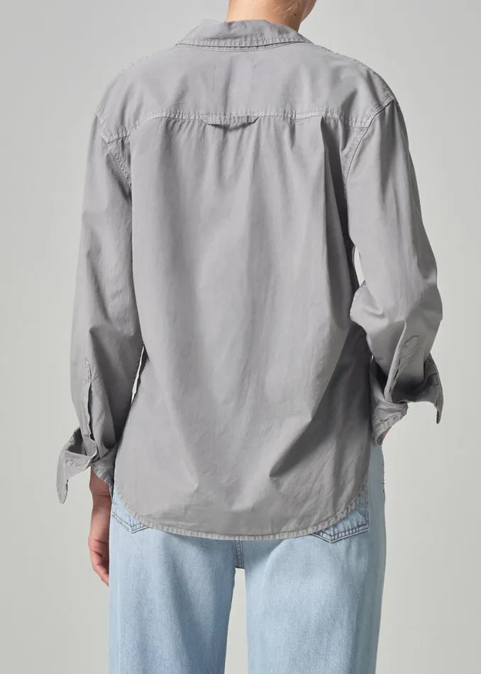 Citizens Of Humanity Kayla Shrunken Shirt Taupe Women Tops