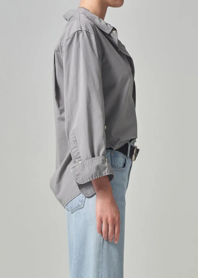 Citizens Of Humanity Kayla Shrunken Shirt Taupe Women Tops
