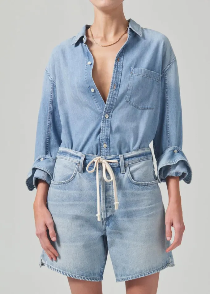Citizens Of Humanity Kayla Shrunken Shirt Tide Women Tops