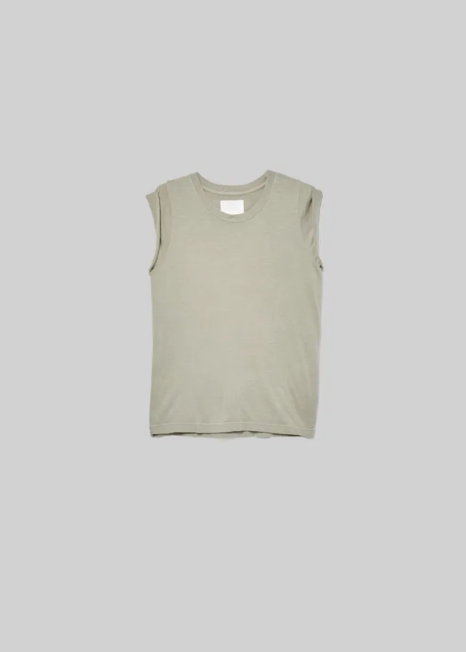 Citizens Of Humanity Kelsey Roll Sleeve Tee Spring Moss Women Tops