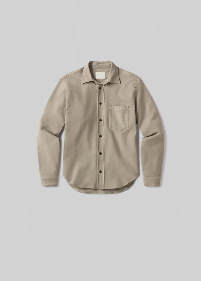 Citizens Of Humanity Luca Bucket Dye Shirt French Terry Spring Moss Men Shirts