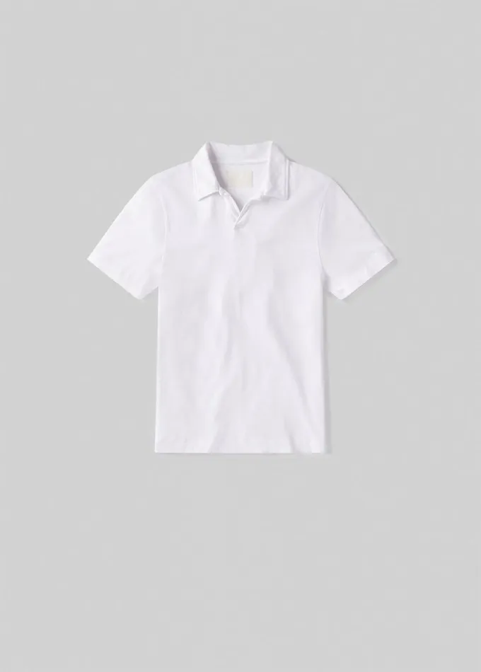 Citizens Of Humanity Malachi Slub Polo Optic White Men Shirts
