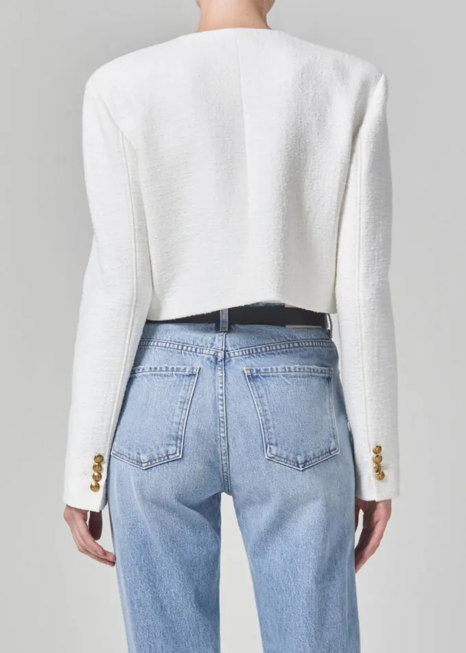 Citizens Of Humanity Pia Cropped Jacket Naturaline Women Jackets