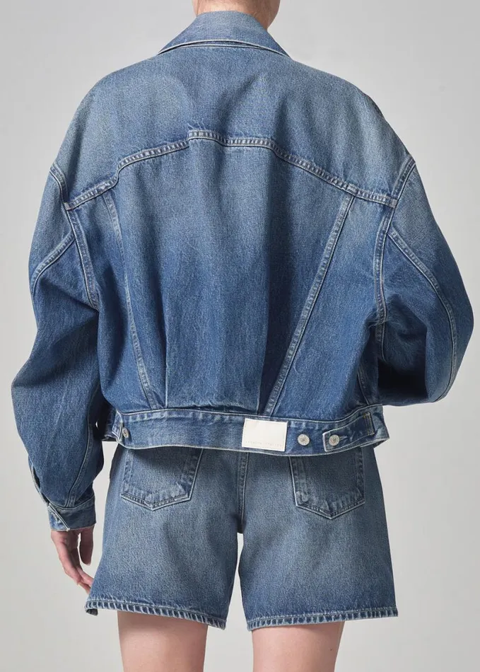 Citizens Of Humanity Quira Puff Denim Jacket Santos Women Jackets