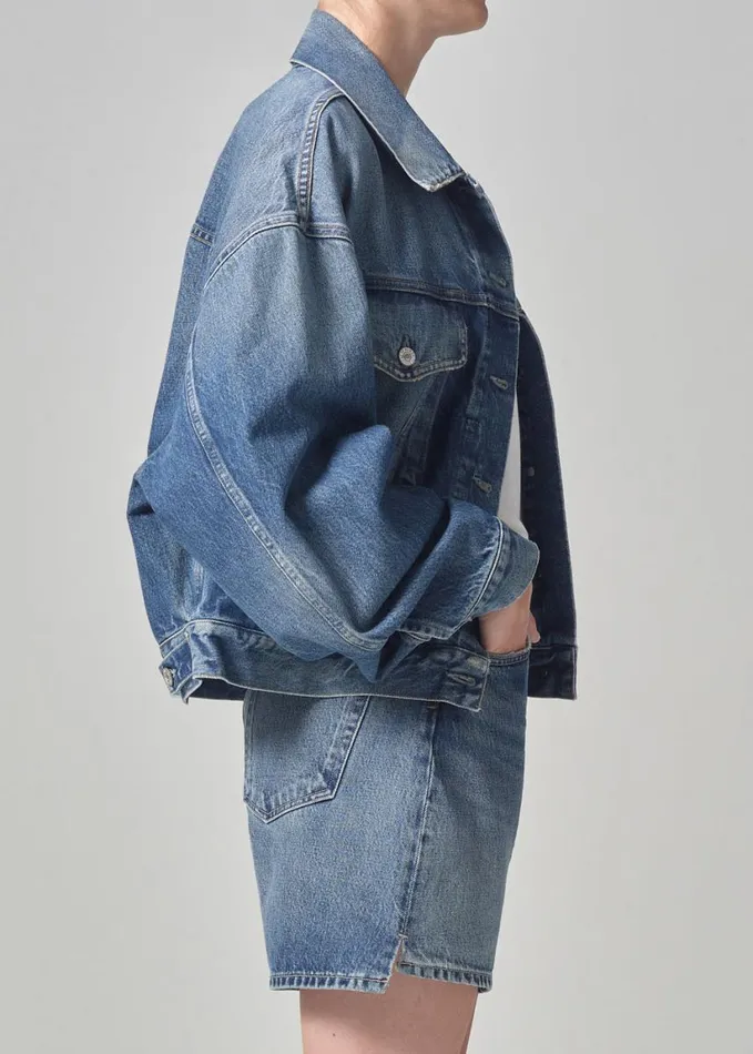 Citizens Of Humanity Quira Puff Denim Jacket Santos Women Jackets
