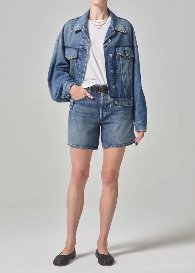 Citizens Of Humanity Quira Puff Denim Jacket Santos Women Jackets