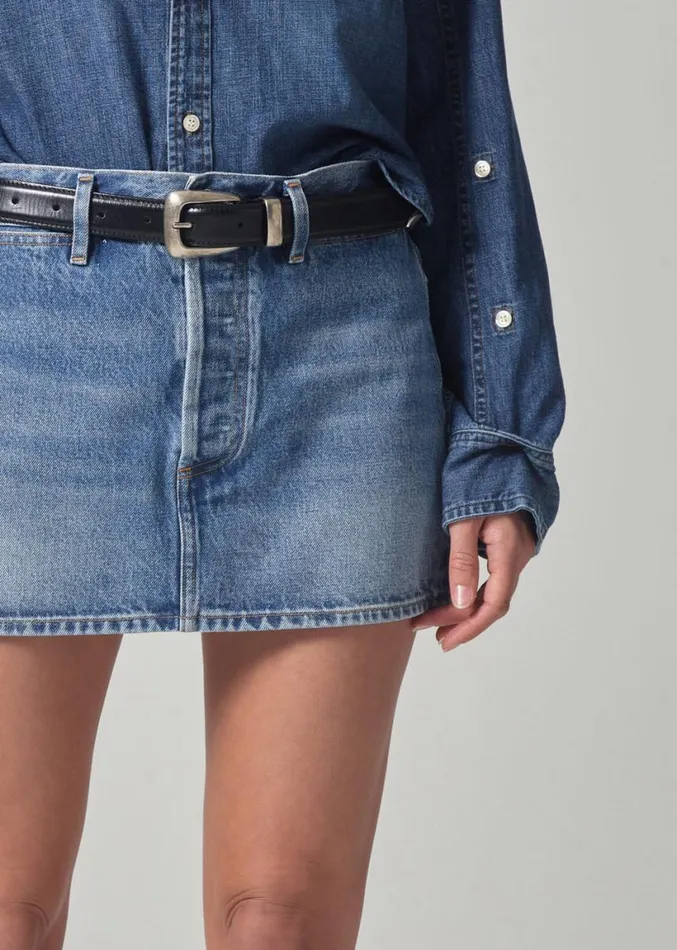 Citizens Of Humanity Rosie Mini Skirt Blue Glaze Women Skirts