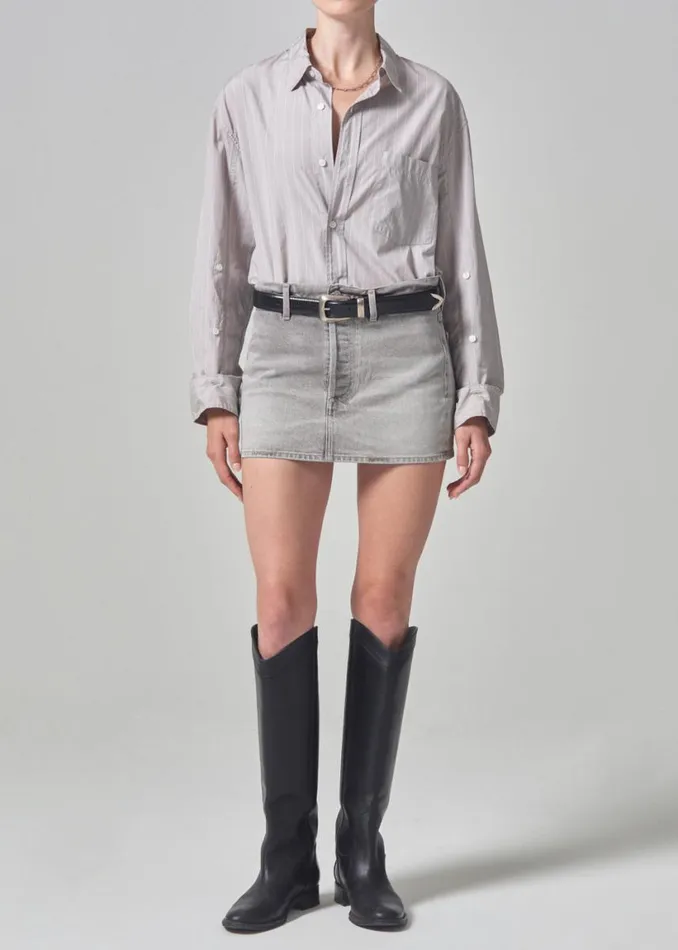 Citizens Of Humanity Rosie Mini Skirt Quartz Grey Women Skirts