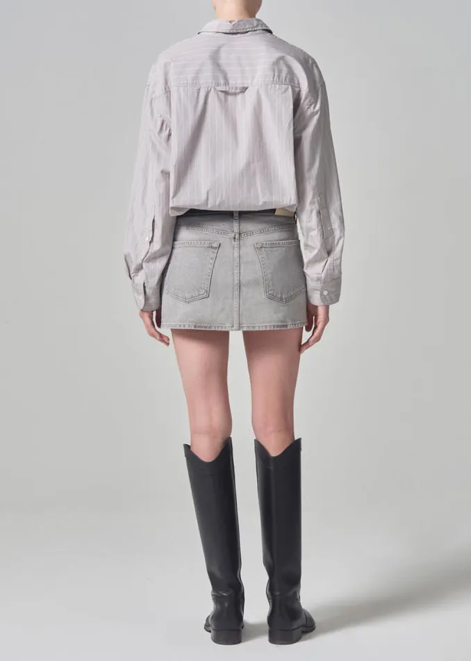 Citizens Of Humanity Rosie Mini Skirt Quartz Grey Women Skirts