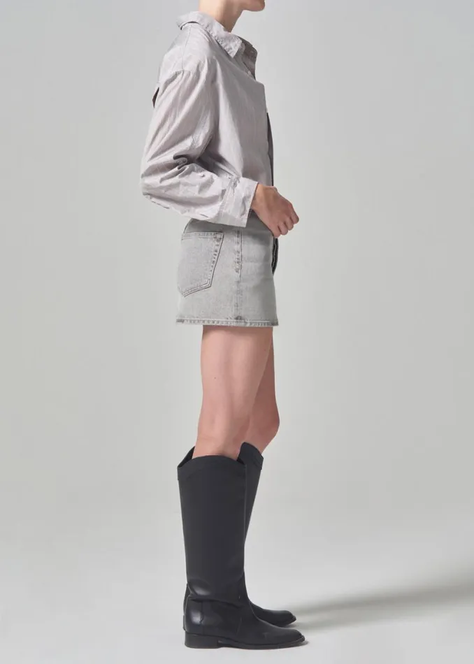 Citizens Of Humanity Rosie Mini Skirt Quartz Grey Women Skirts