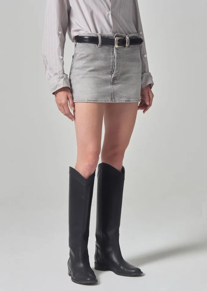 Citizens Of Humanity Rosie Mini Skirt Quartz Grey Women Skirts