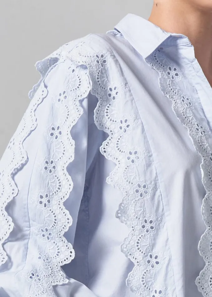 Citizens Of Humanity Shay Popover With Scalloped Trim Santa Cruz Women Tops
