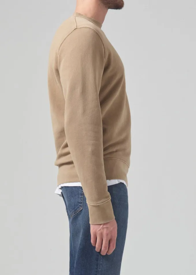 Citizens Of Humanity Vintage Crewneck Sweatshirt Khaki Classic Men Shirts