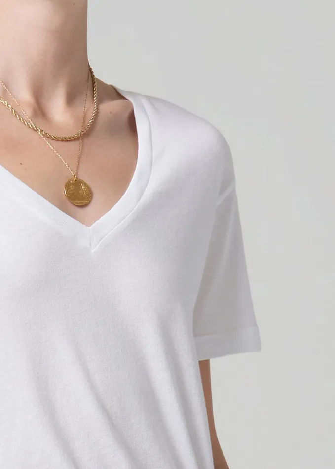 Citizens Of Humanity Willow VNeck White Women Tops