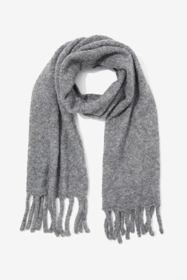 ClothingAccessories Supr Knitwear Bella Boucle Knit Scarf Grey Marle ClothingAccessories Supr Knitwear Bella Boucle Knit Scarf Grey Marle
