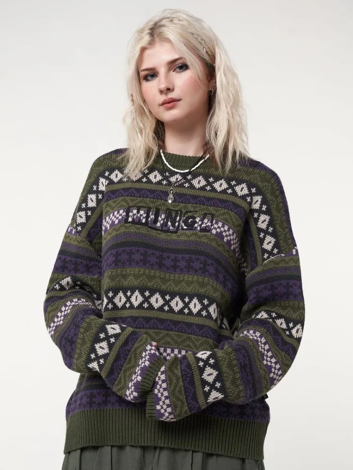 Clothing Aspen Jacquard Knit Jumper Minga London Sweaters