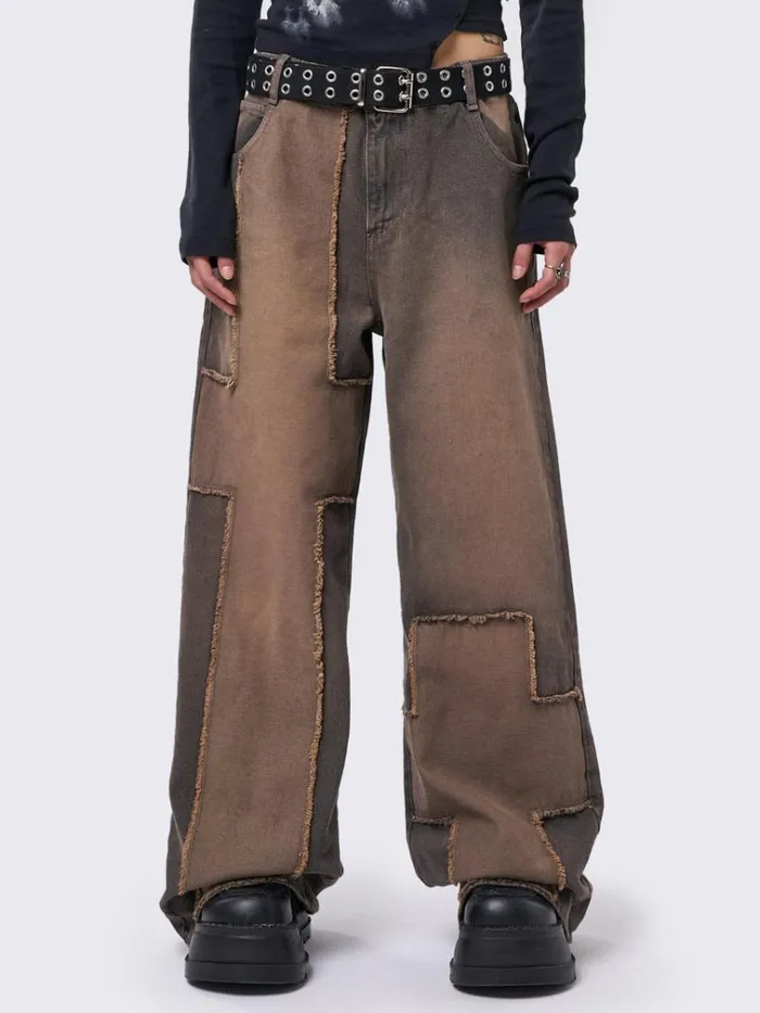 Clothing Blake Cross Patch Baggy Jeans Minga London Jeans