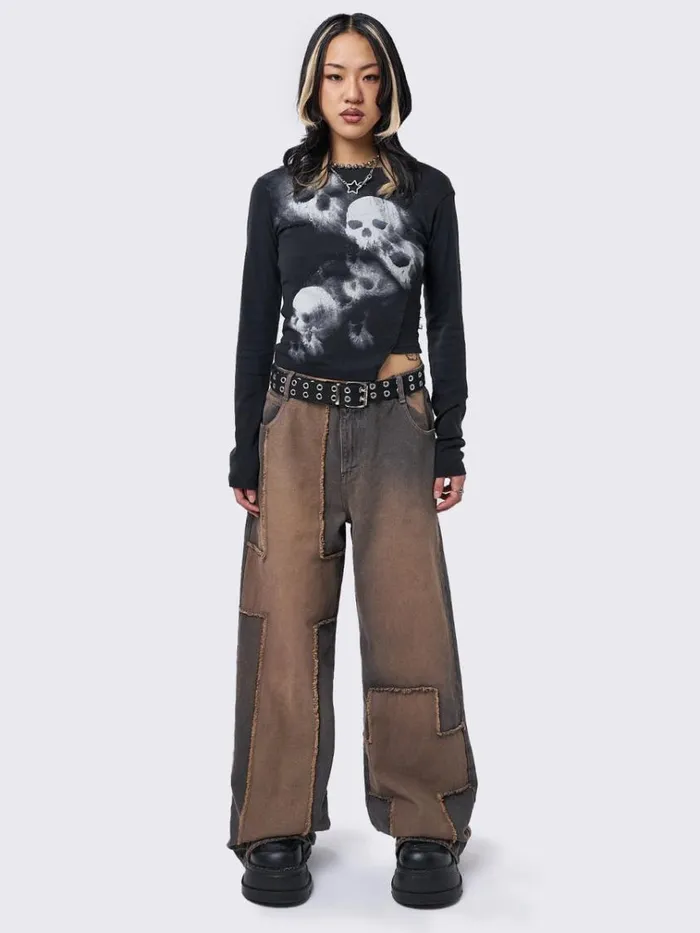 Clothing Blake Cross Patch Baggy Jeans Minga London Jeans