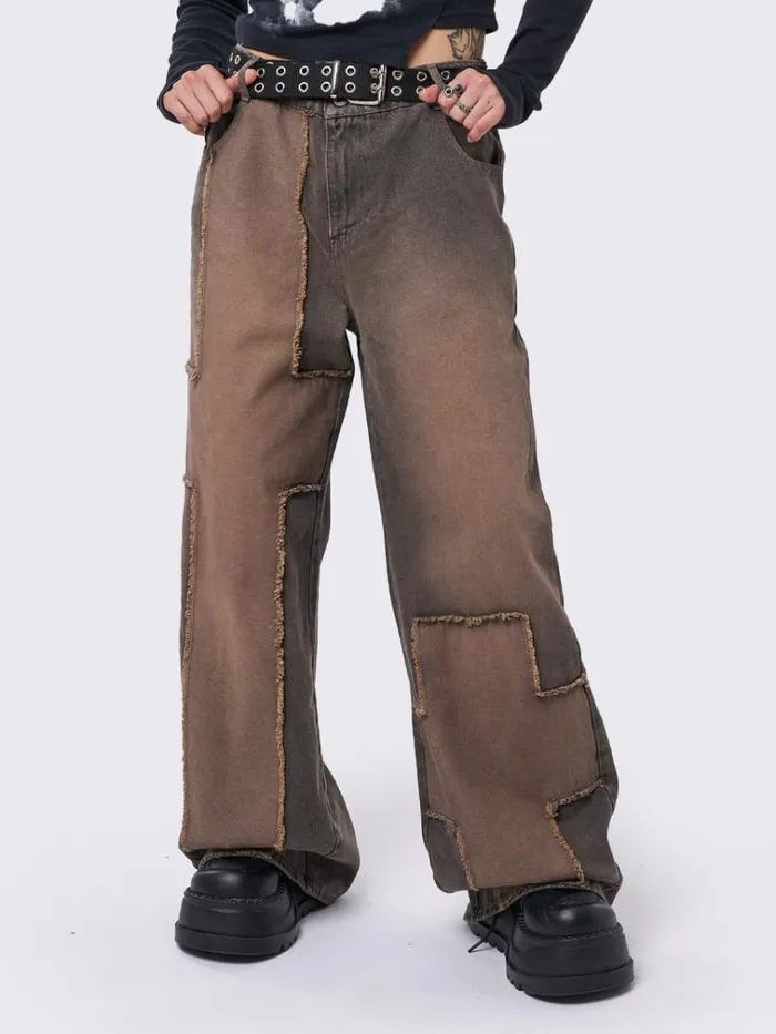 Clothing Blake Cross Patch Baggy Jeans Minga London Jeans