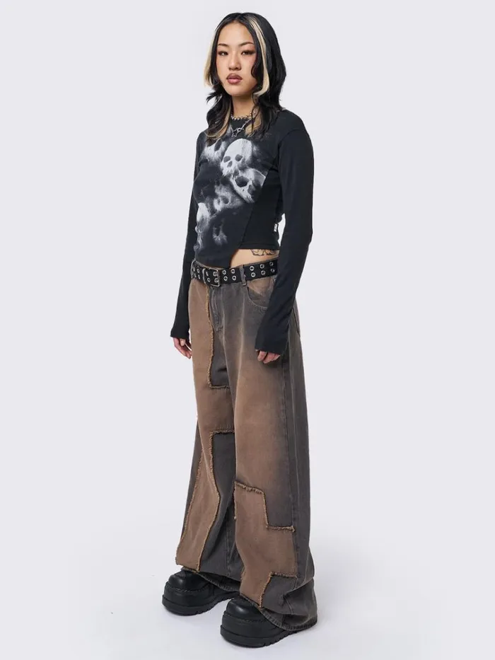 Clothing Blake Cross Patch Baggy Jeans Minga London Jeans