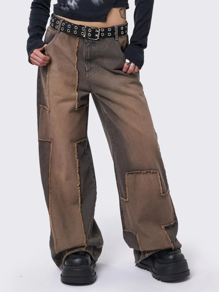 Clothing Blake Cross Patch Baggy Jeans Minga London Jeans