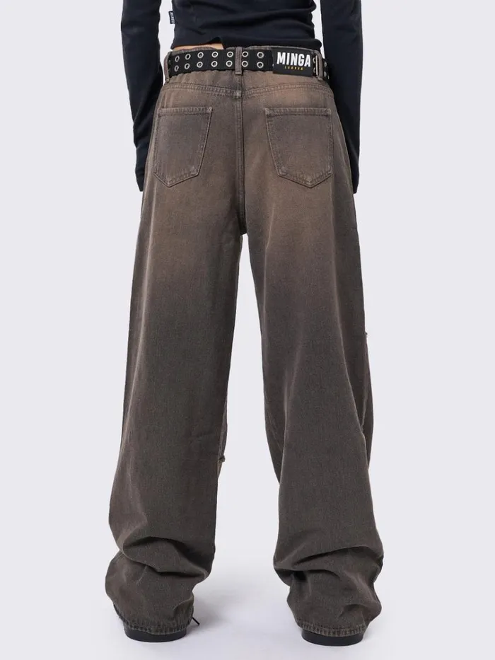Clothing Blake Cross Patch Baggy Jeans Minga London Jeans