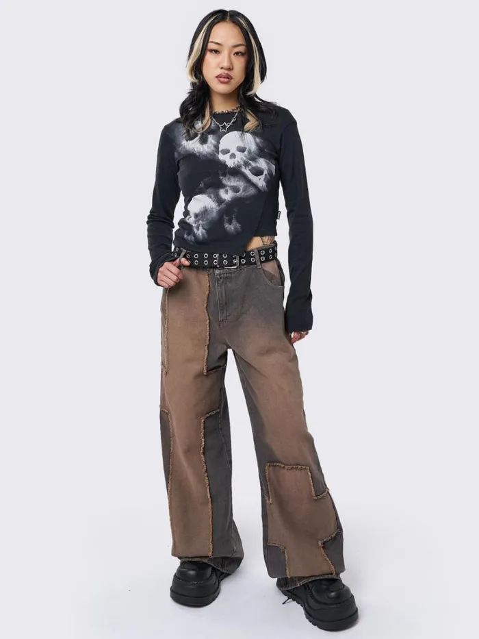 Clothing Blake Cross Patch Baggy Jeans Minga London Jeans