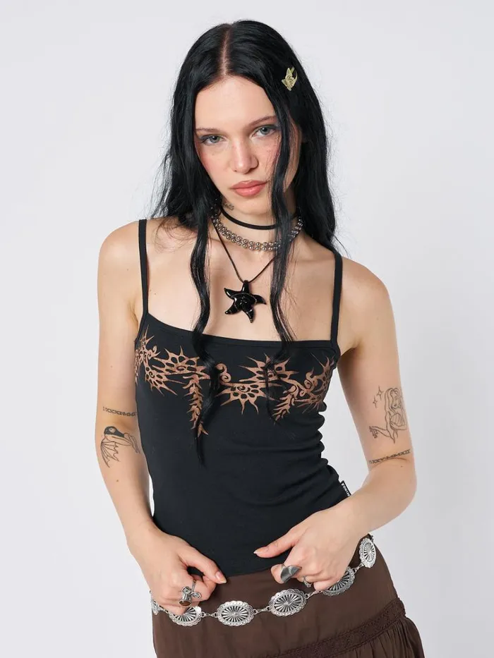Clothing Coralia Graphic Cami Top Minga London Crop Tops