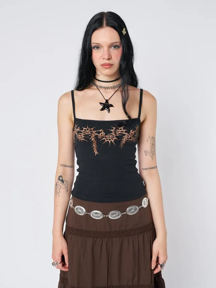 Clothing Coralia Graphic Cami Top Minga London Crop Tops