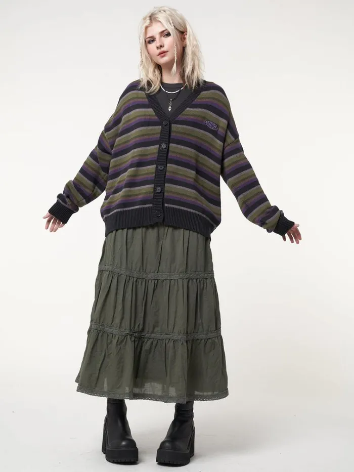 Clothing Faye Striped Knit Cardigan Minga London Jackets