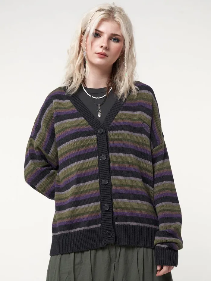 Clothing Faye Striped Knit Cardigan Minga London Jackets