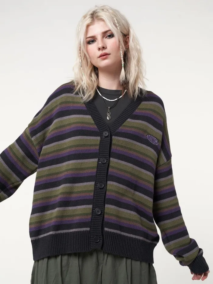 Clothing Faye Striped Knit Cardigan Minga London Jackets
