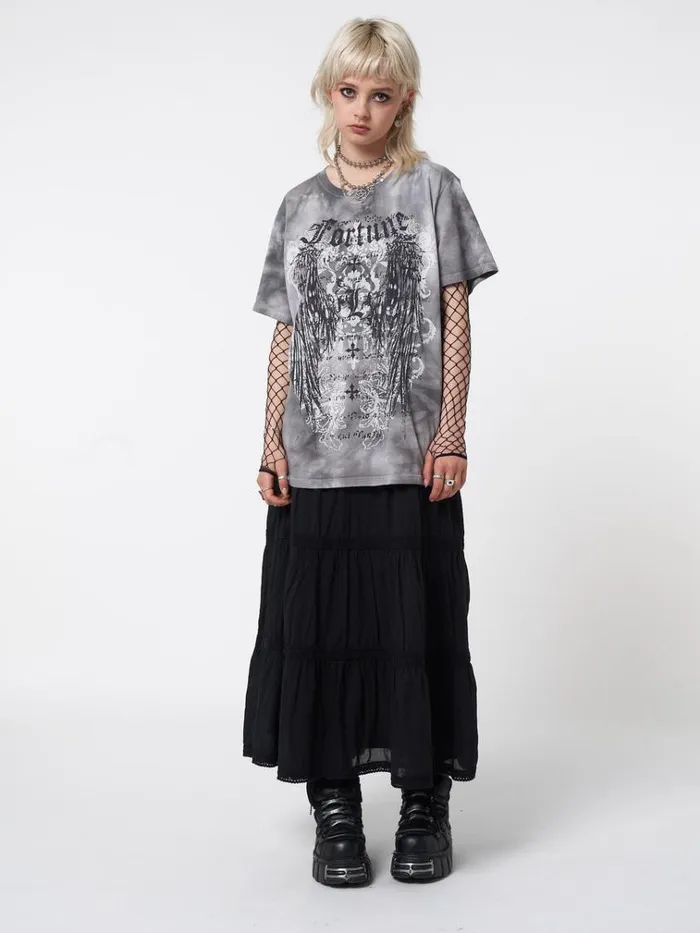 Clothing Fortune Wings Grey Tie Dye TShirt Minga London Graphic Tees
